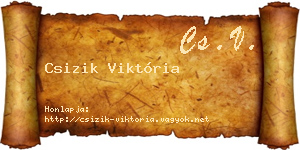 Csizik Viktória névjegykártya